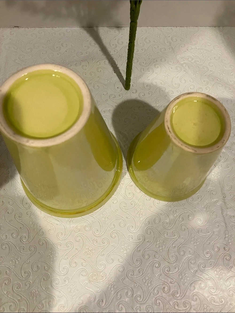 Green Ceramic Planter Set by